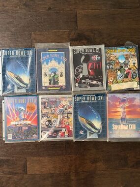 NFL Vintage Super Bowl Program Covers Magazine Ads Advertisement Football Lot